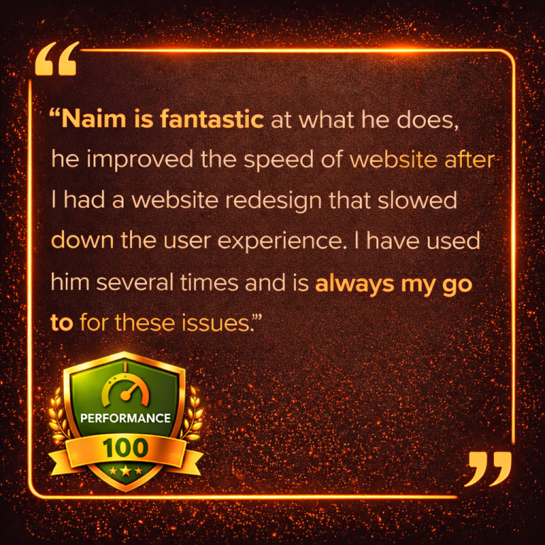 Naim's excellent performance testimony